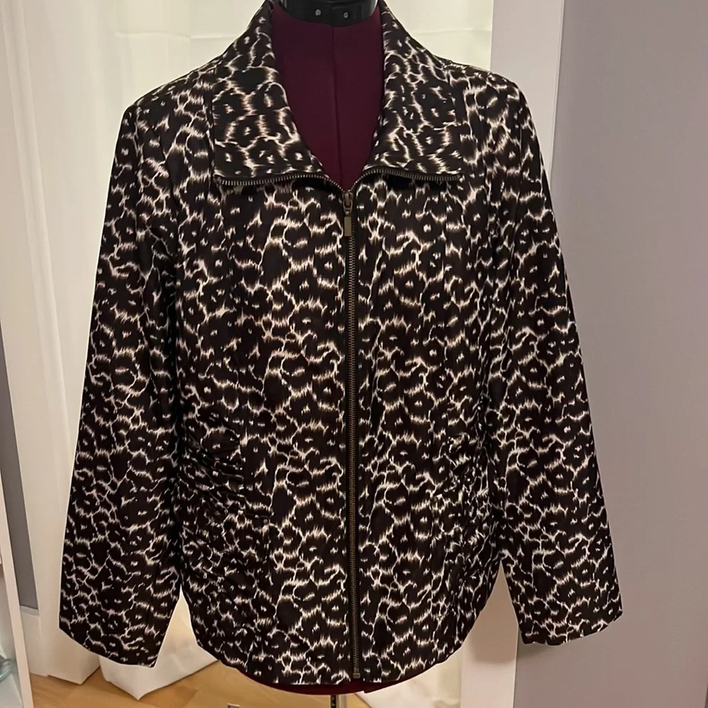 Laura Ashley Brown Printed Lightweight Jacket, Women’s L - Picture 1 of 8